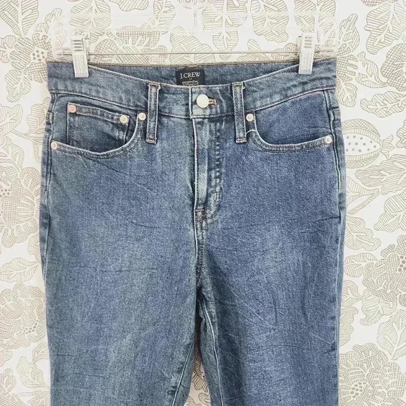J. Crew Essential Straight Jeans High Rise Women's Size 26 1548 - Picture 3 of 7
